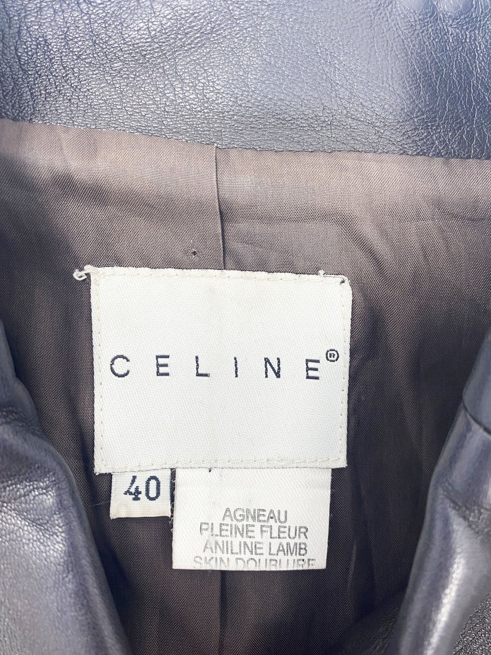 Celine brown lamb leather jacket — JAMES VELORIA