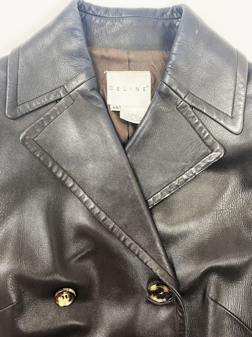 Celine brown lamb leather jacket — JAMES VELORIA