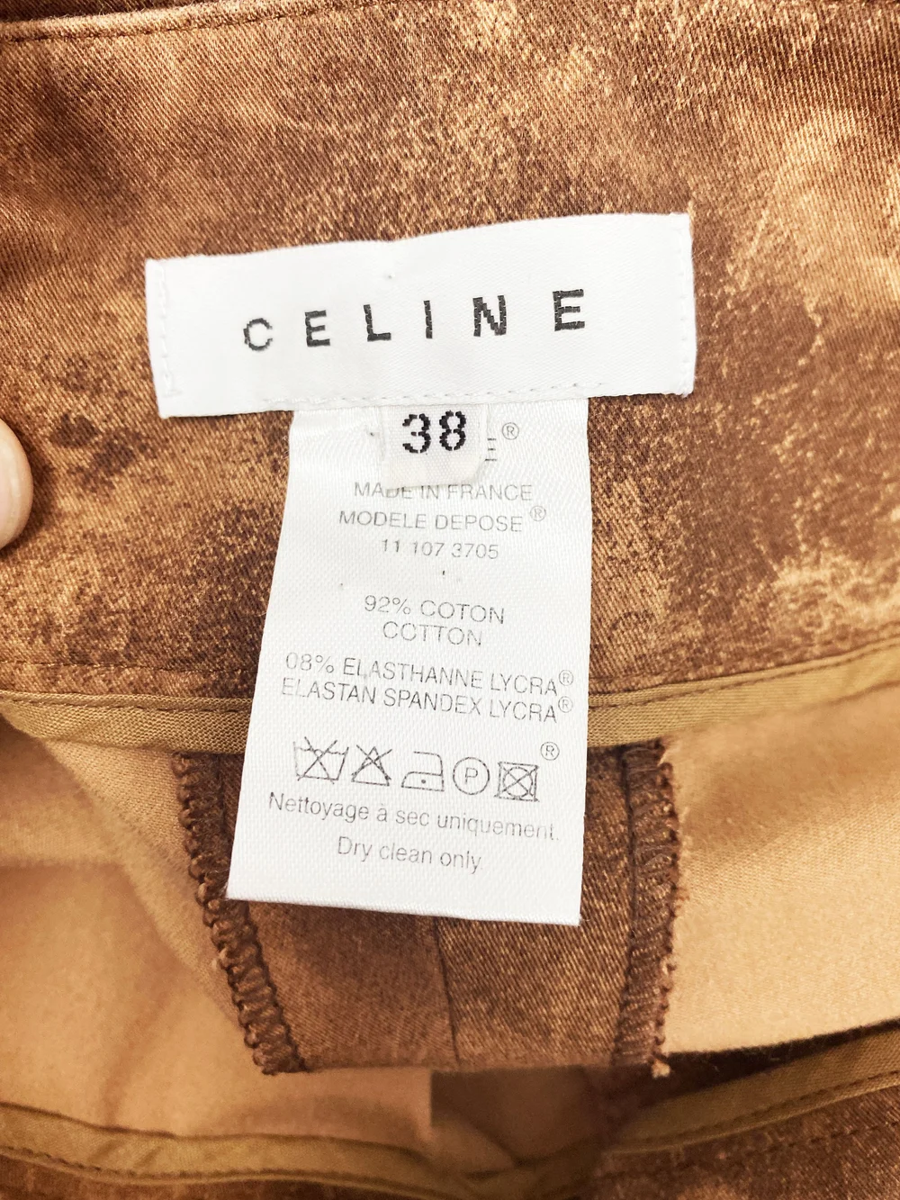 Celine S/S 2001 tie dye buckle pants — JAMES VELORIA