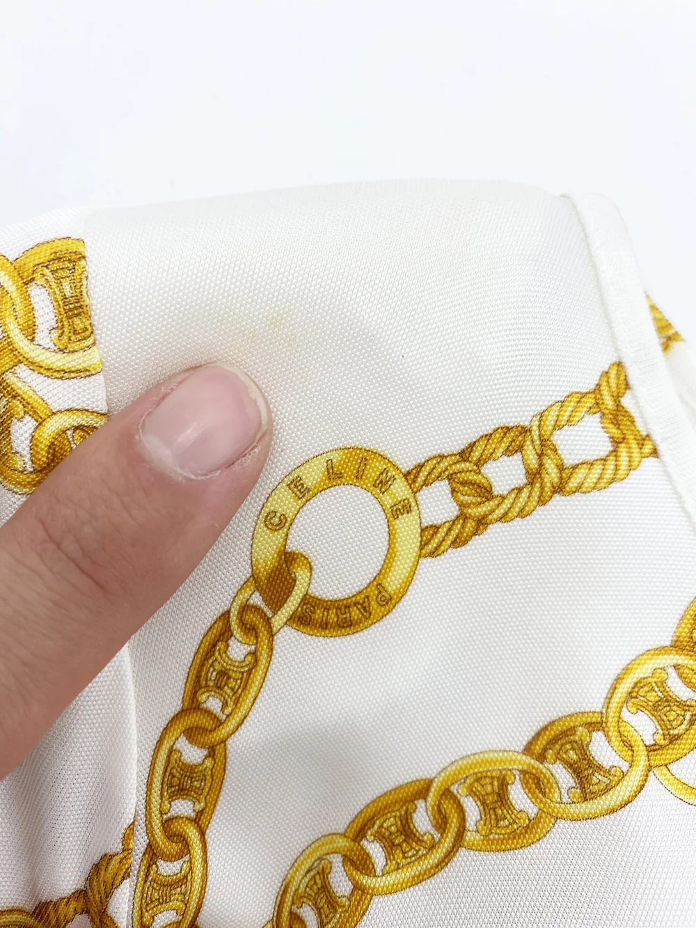 Celine S/S 2004 gold chain print top — JAMES VELORIA