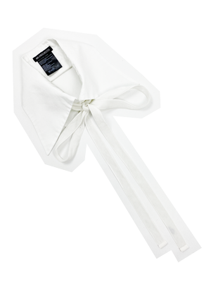 ANN DEMEULEMEESTER white narrow tie 未使用品 Ann Demeulemeester oversized collar — JAMES VELORIA