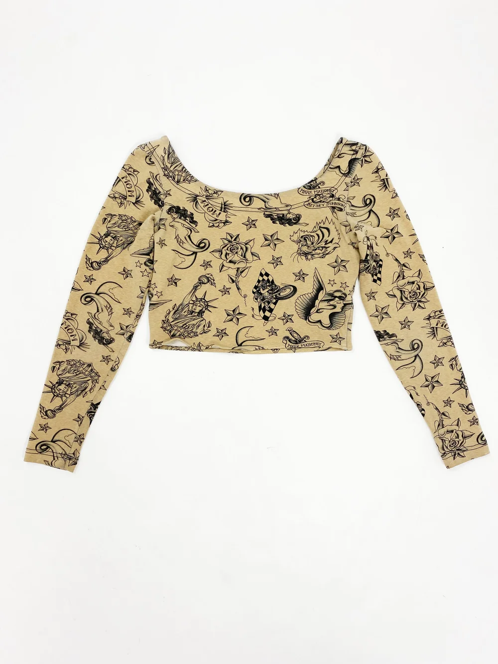 Betsey Johnson 90s tattoo print top and leggings set  JAMES VELORIA
