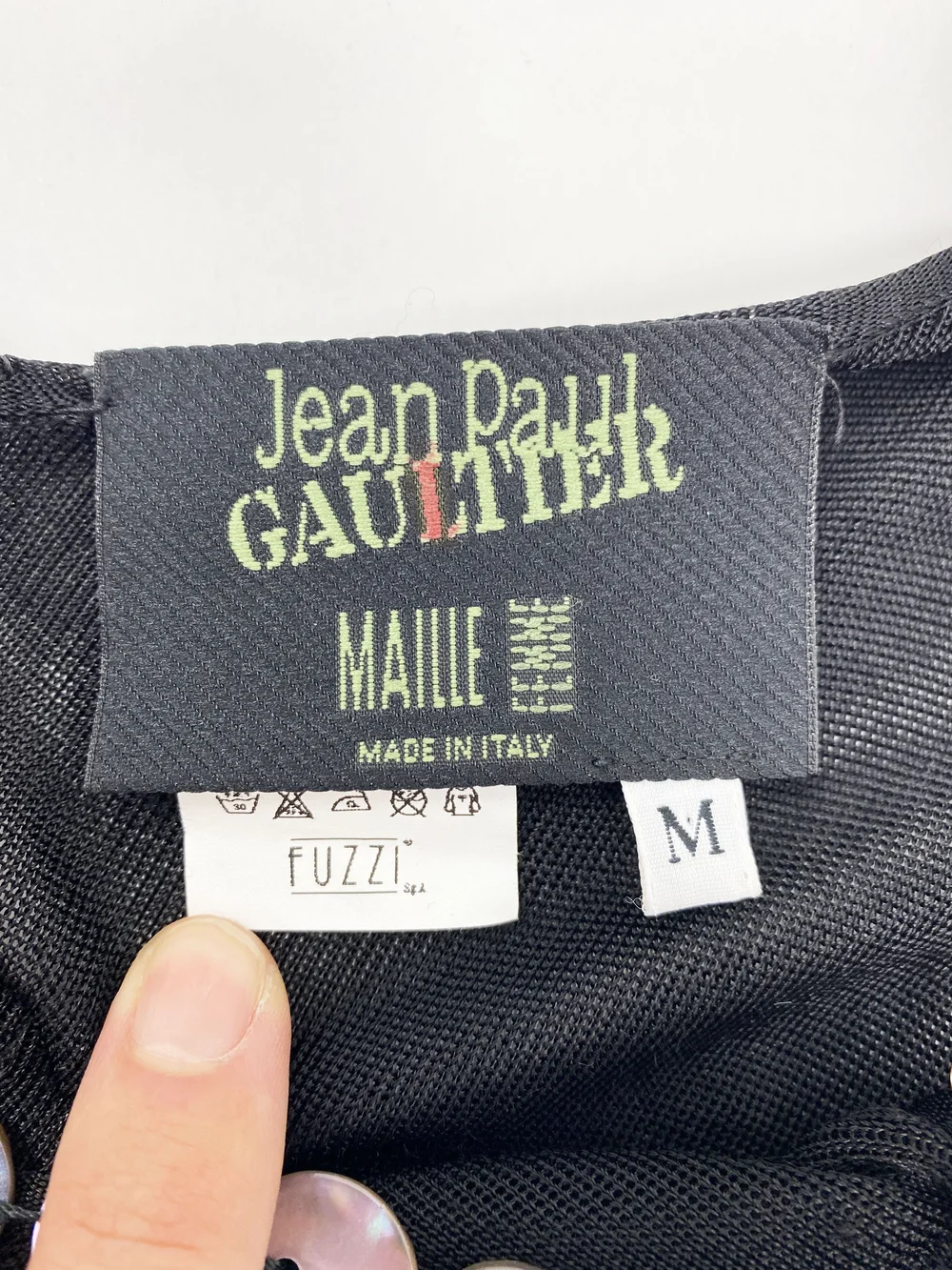 イタリア製 Jean Paul GAULTIER MAILLE ニット ビスチェ Jean-Paul Gaultier 2000s Pleated Silk Chiffon Trim Striped