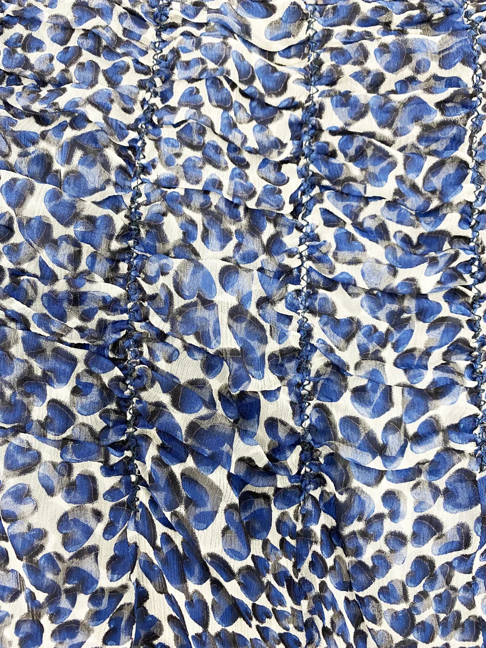 Prada S/S 2000 blue heart print silk skirt — JAMES VELORIA