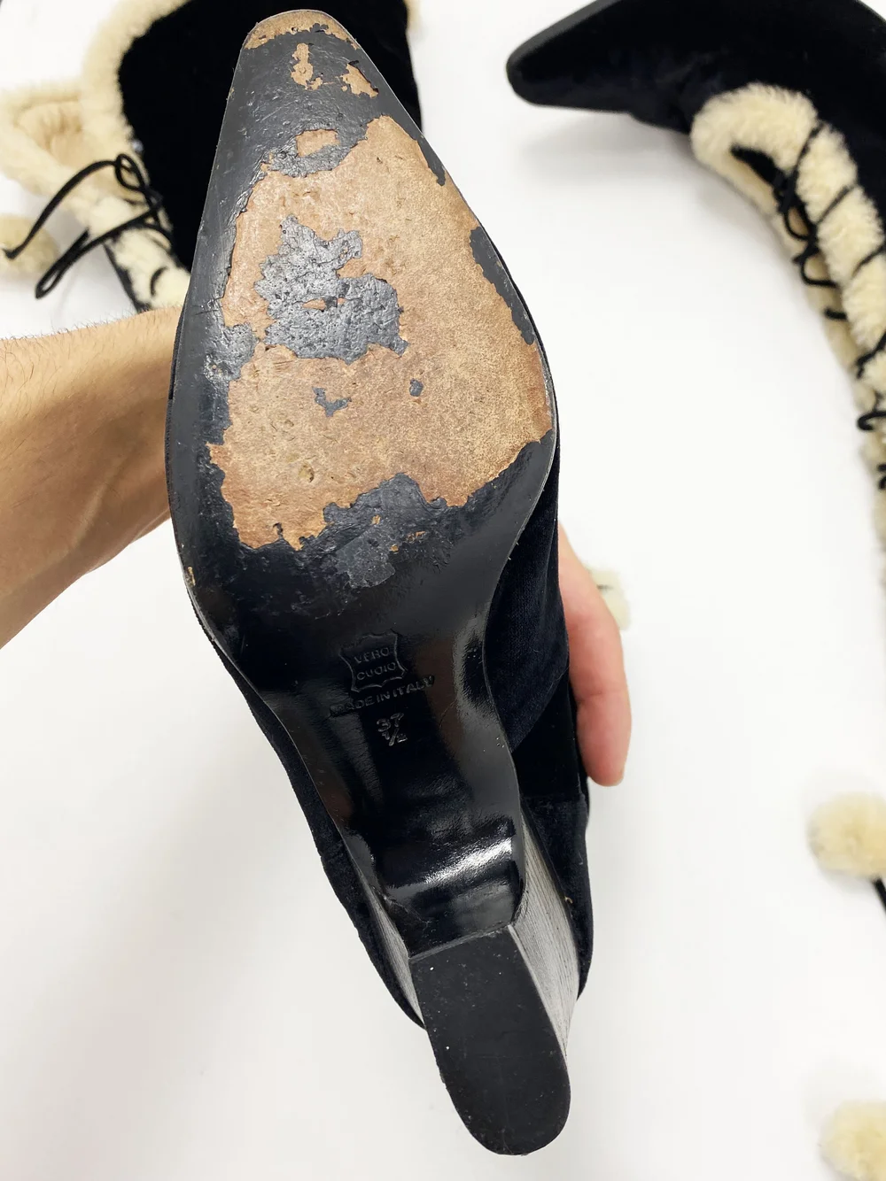 Todd Oldham F/W 1994 velvet lace up boots — JAMES VELORIA