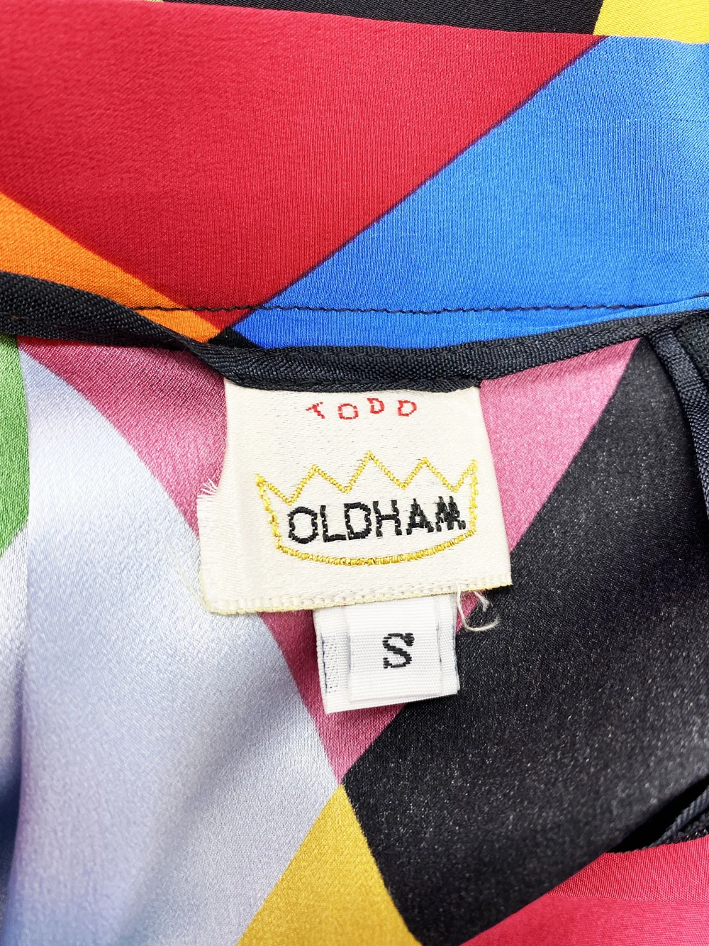 Todd Oldham S/S 1993 harlequin print silk palazzo pants — JAMES