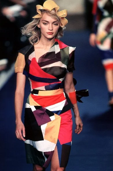 Vivienne Westwood S/S 1999 color block print skirt — JAMES