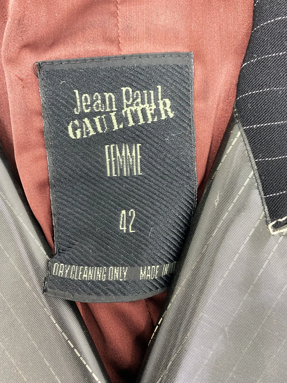 Jean Paul Gaultier F/W 1992 leather panel suit — JAMES VELORIA