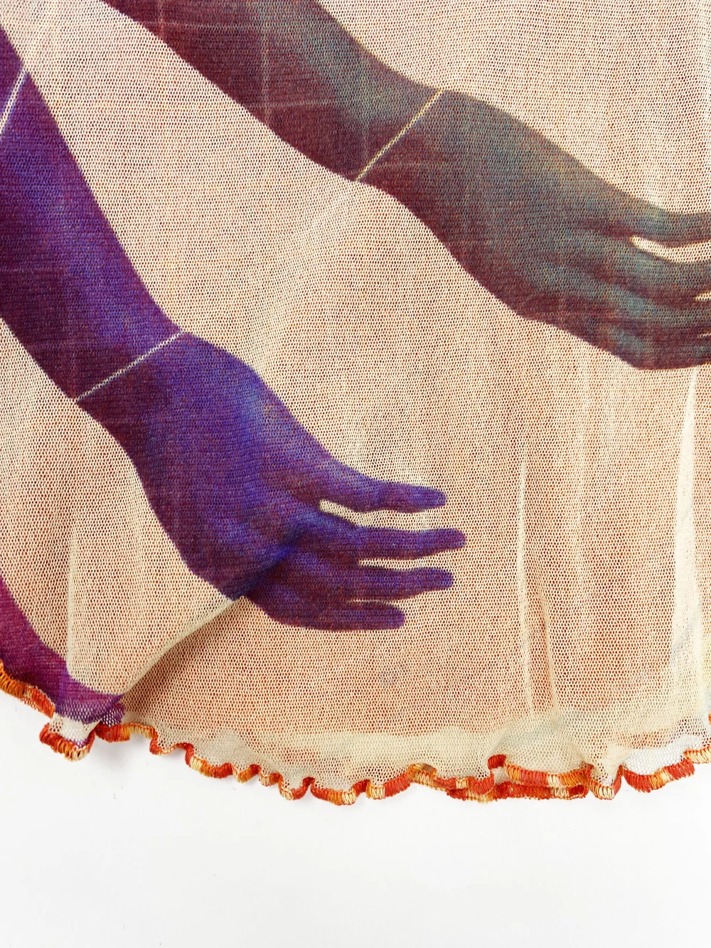 Jean Paul Gaultier hand print mesh top — JAMES VELORIA