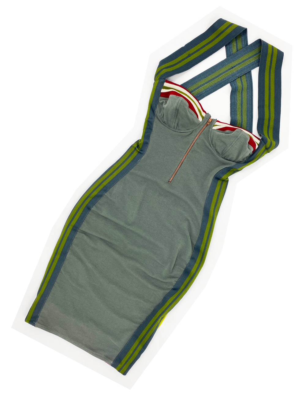Jean Paul Gaultier S/S 1990 green bustier dress  JAMES VELORIA