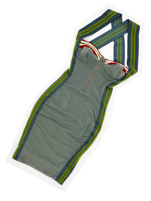 Jean Paul Gaultier S/S 1990 green bustier dress  JAMES VELORIA