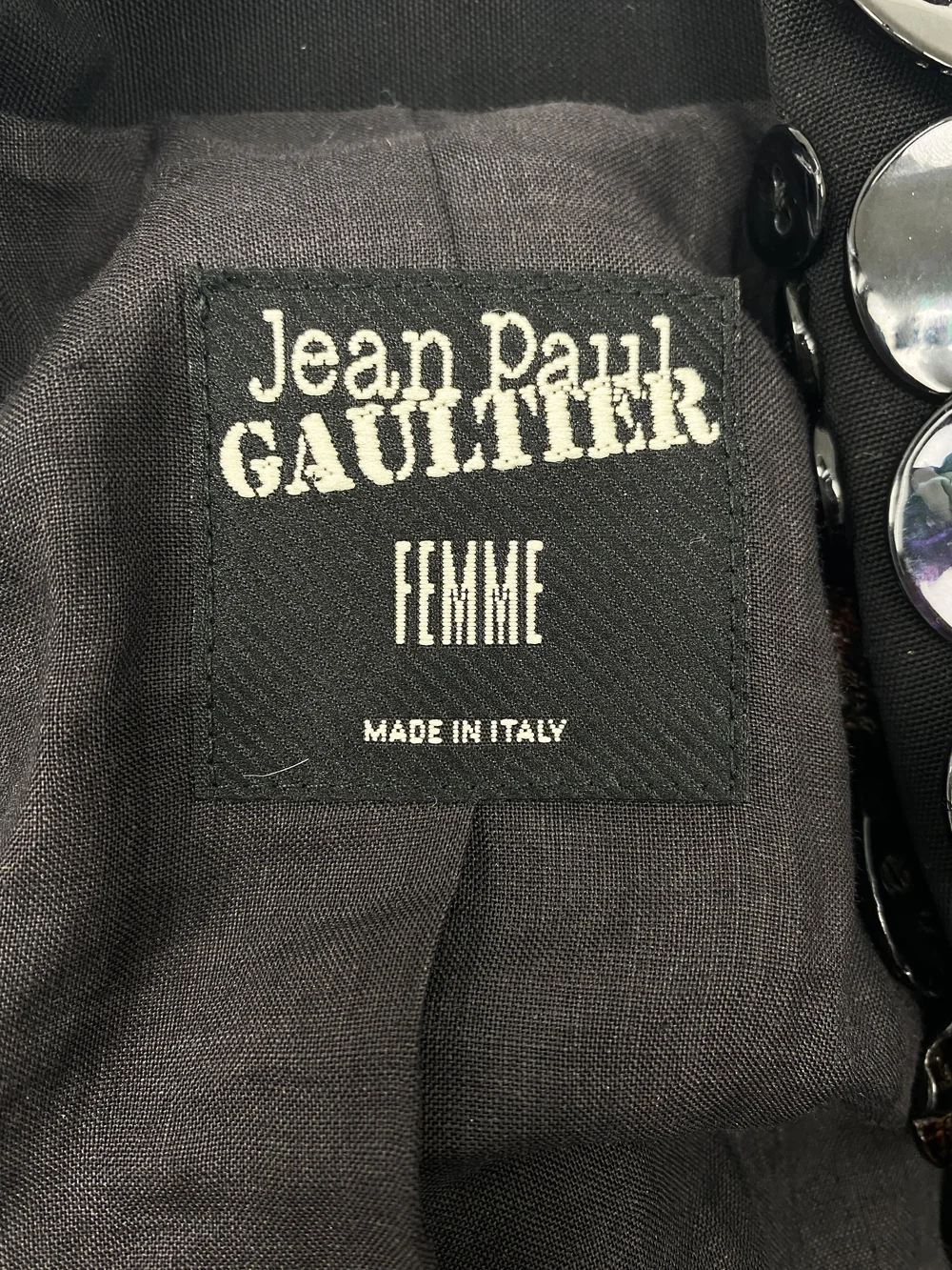 Jean Paul Gaultier pearl button suit — JAMES VELORIA