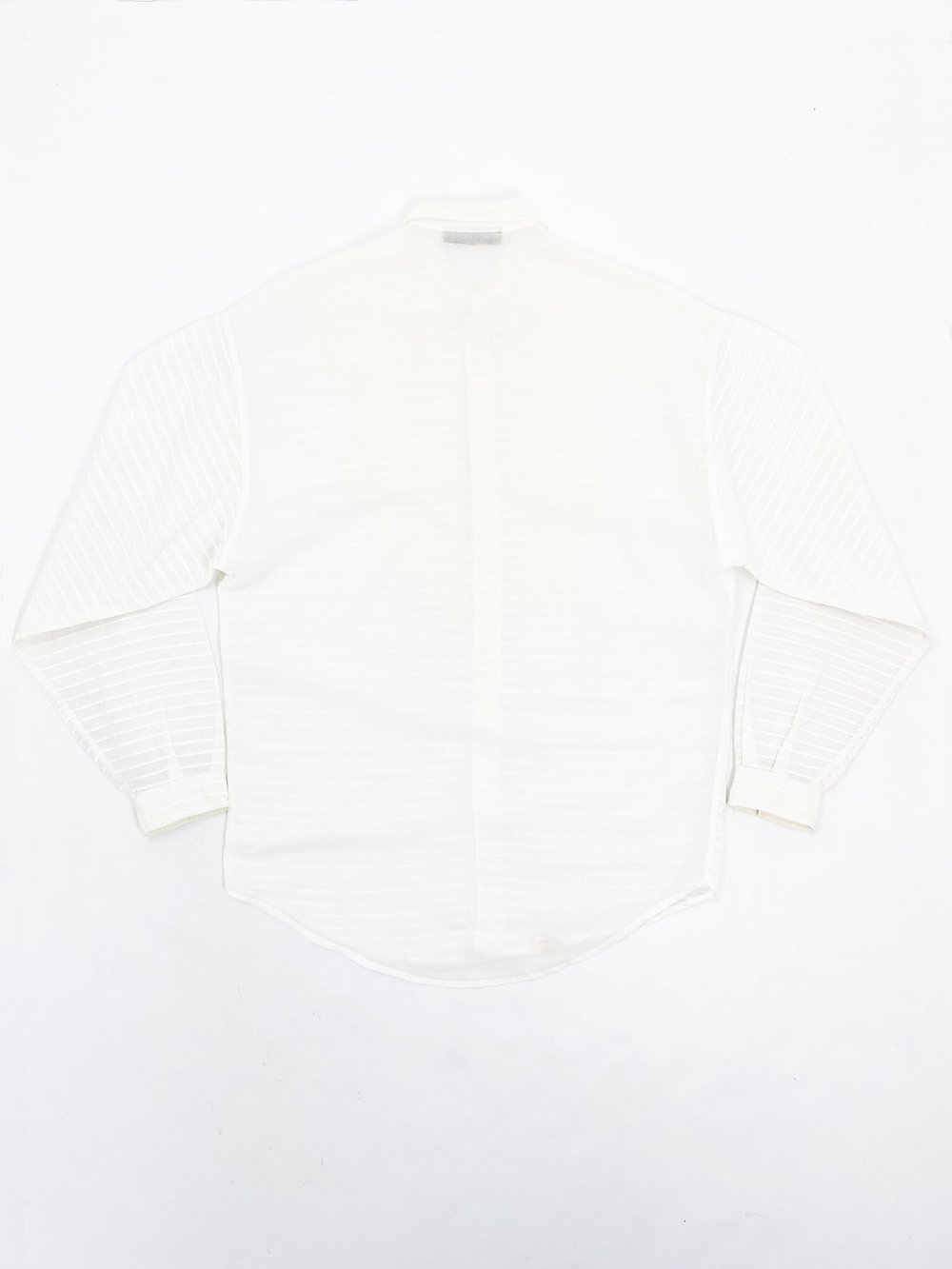 Calugi e Giannelli 80s pleated white cotton shirt — JAMES VELORIA