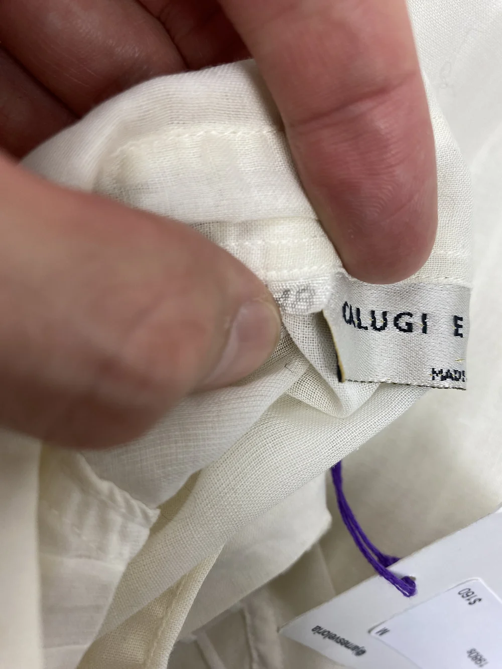 Calugi e Giannelli 80s pleated white cotton shirt — JAMES VELORIA
