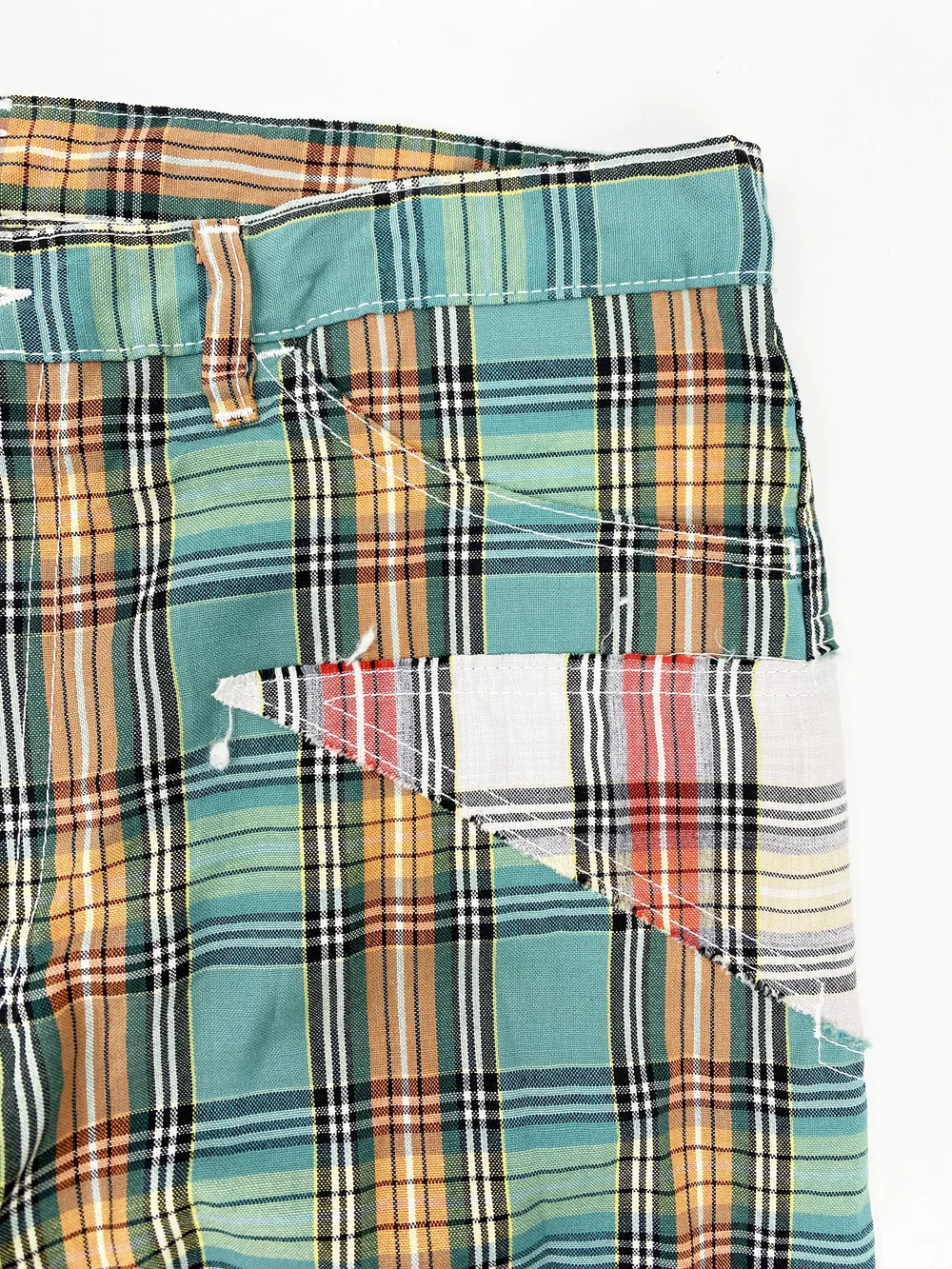 Comme des Garcons Homme Plus S/S 2014 patchwork plaid pants 