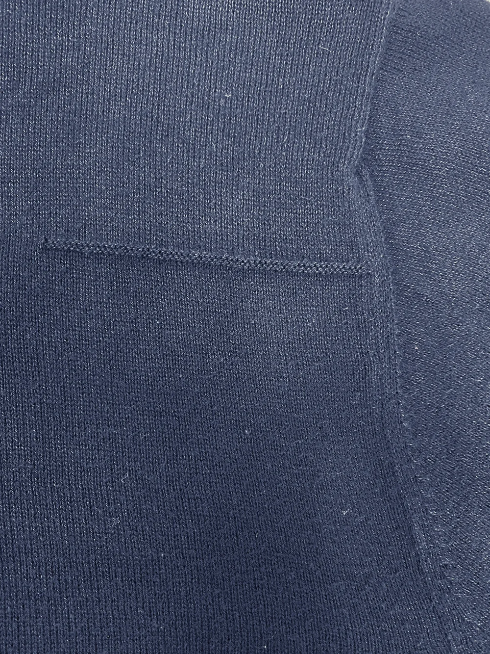 Dior Homme S/S 2006 shredded navy blue sweater — JAMES VELORIA