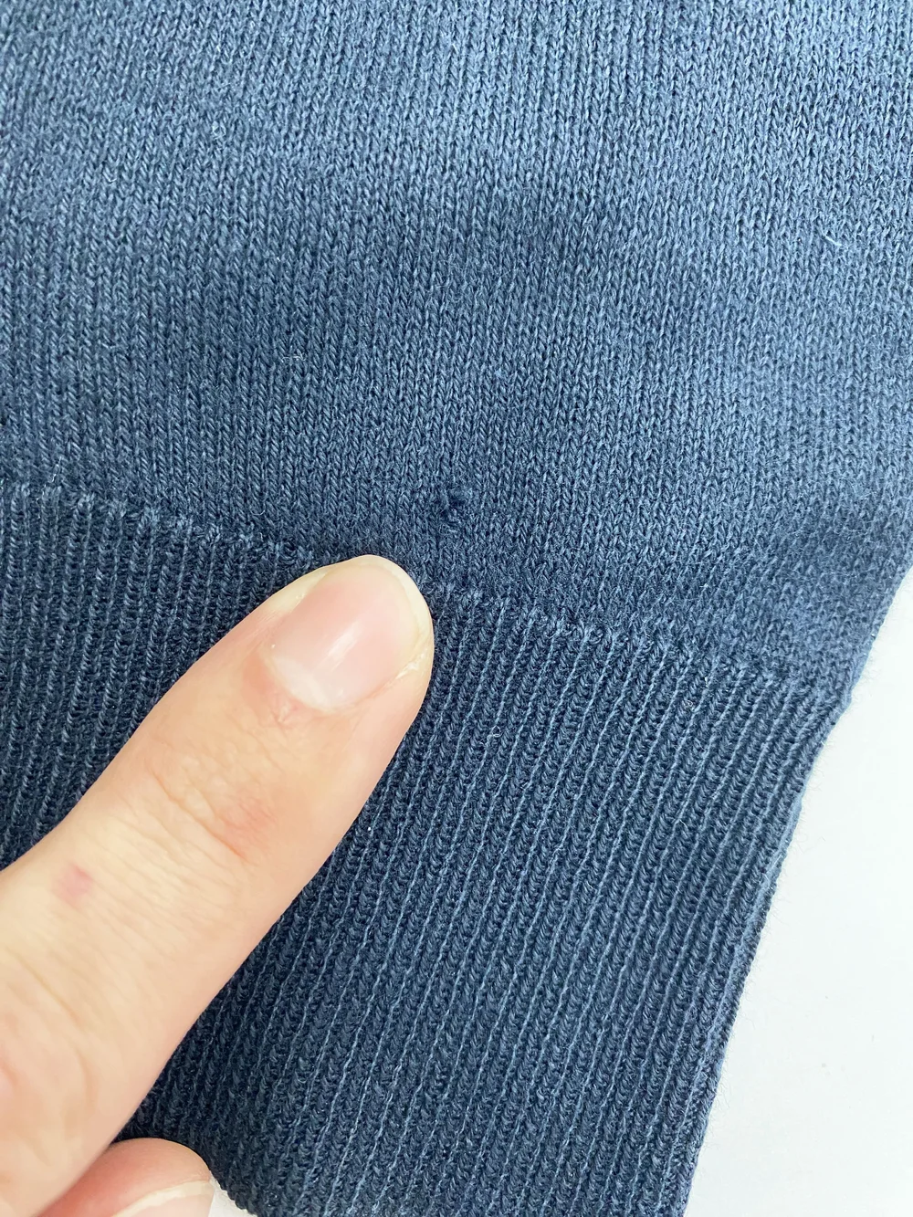 Dior Homme 2006aw ドライバーズニット　s Dior Homme S/S 2006 shredded navy blue sweater — JAMES VELORIA