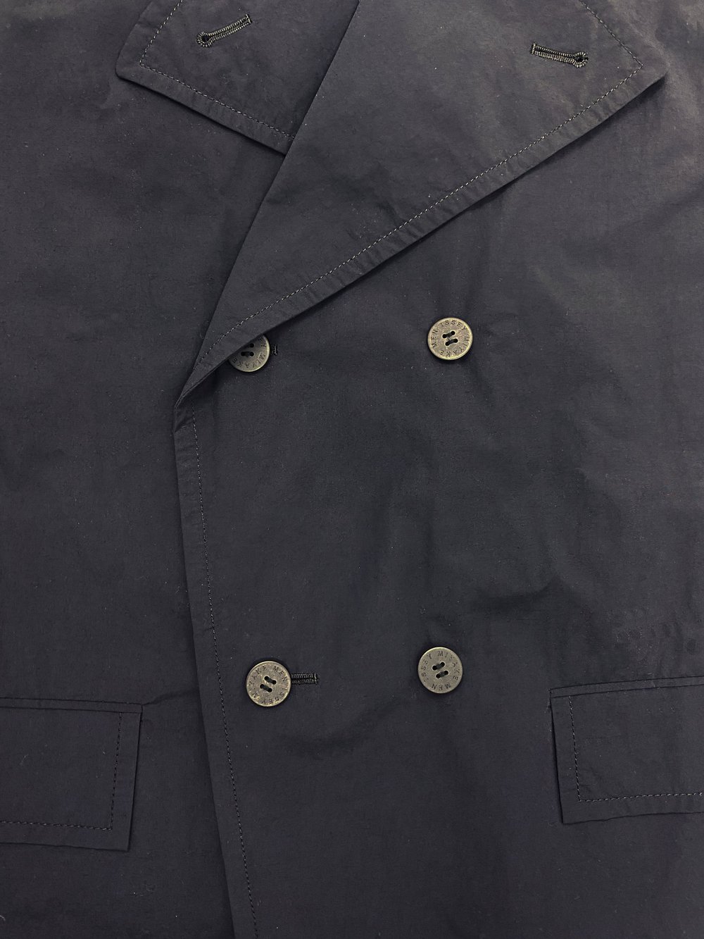 Issey Miyake Men segmented trench coat — JAMES VELORIA