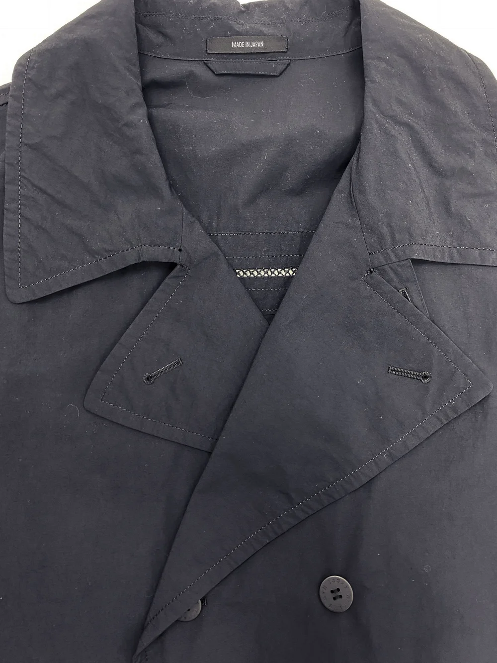 Issey Miyake Men segmented trench coat — JAMES VELORIA