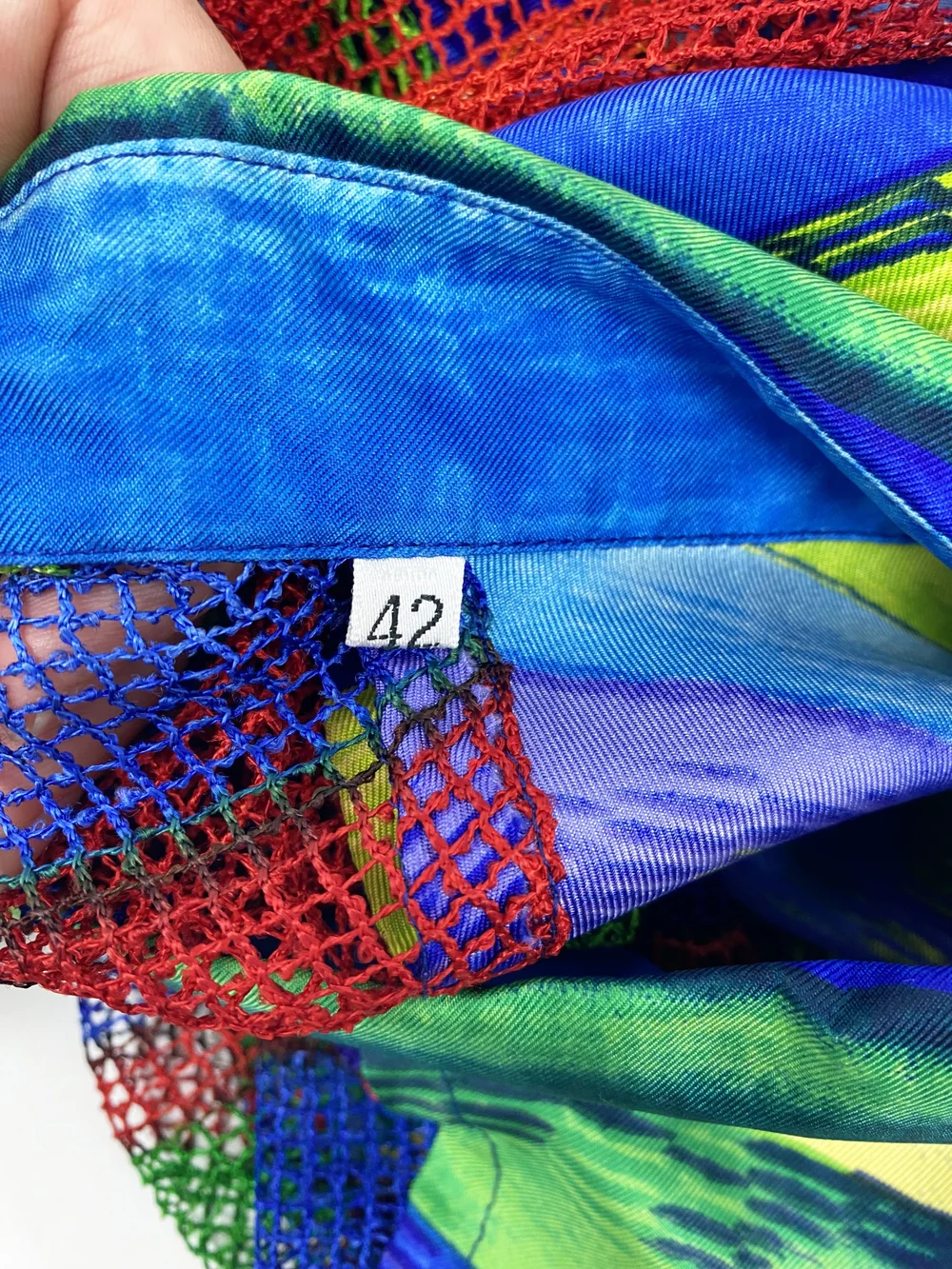 Gianni Versace S/S 1994 mesh back silk shirt — JAMES VELORIA
