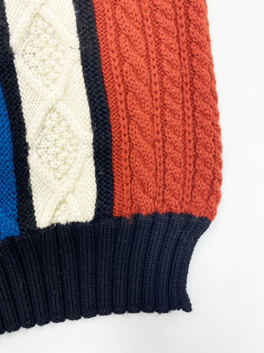 Jean Paul Gaultier 90s cable knit sweater — JAMES VELORIA