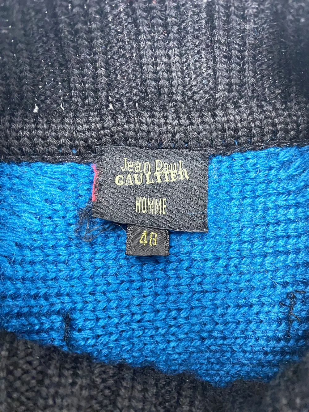 Jean Paul Gaultier 90s cable knit sweater — JAMES VELORIA