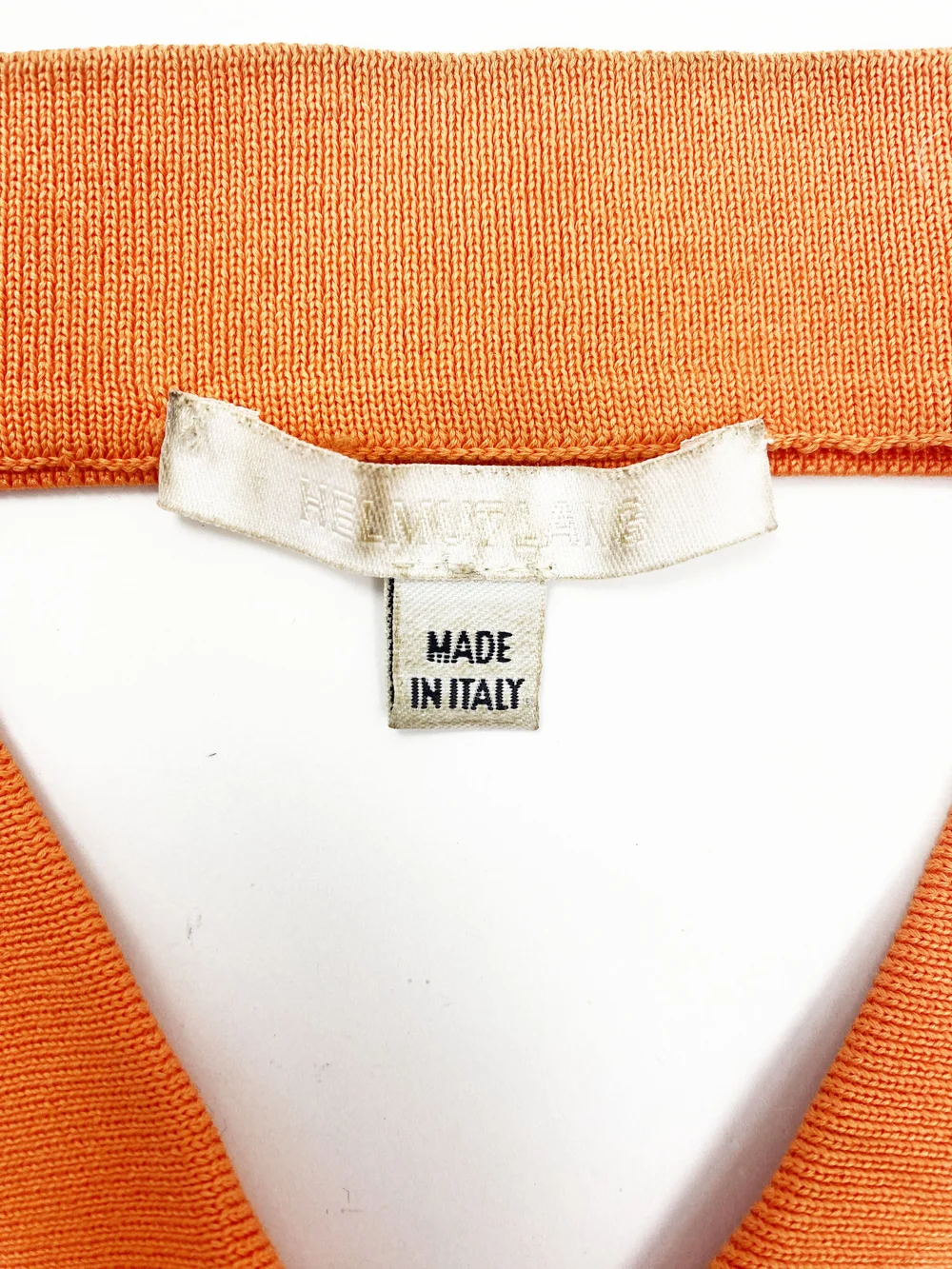 Helmut Lang S/S 2003 orange collar harness — JAMES VELORIA