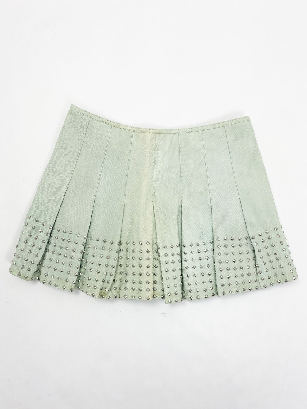 Gianni Versace S/S 2003 green lizard skin skirt suit — JAMES VELORIA