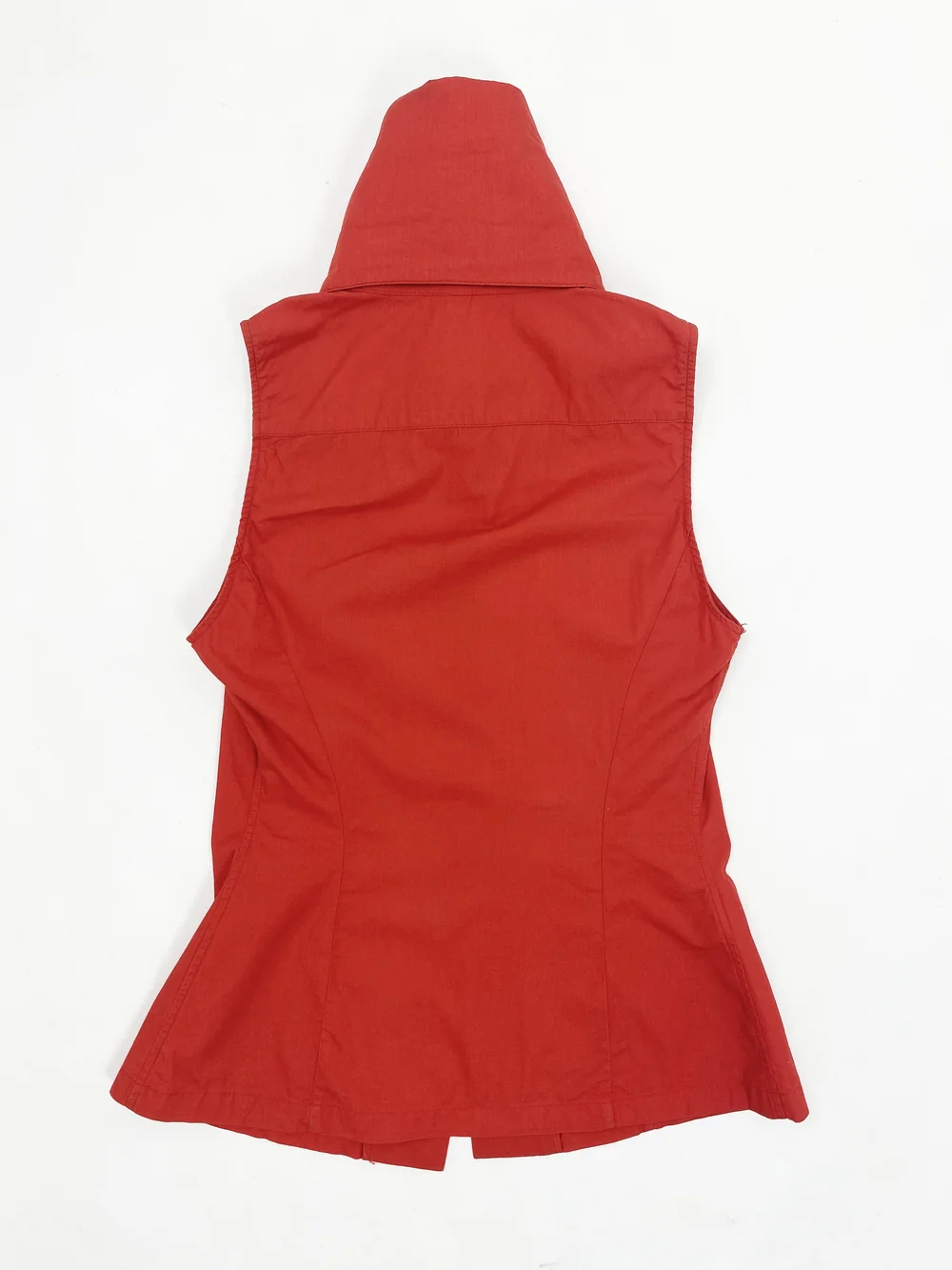 Alexander McQueen 90s red high collar shirt — JAMES VELORIA