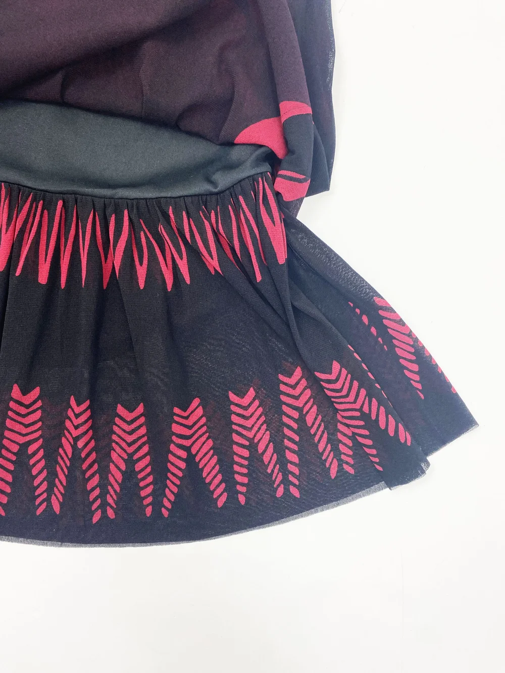 Vivienne Tam 90s mask print mesh skirt — JAMES VELORIA