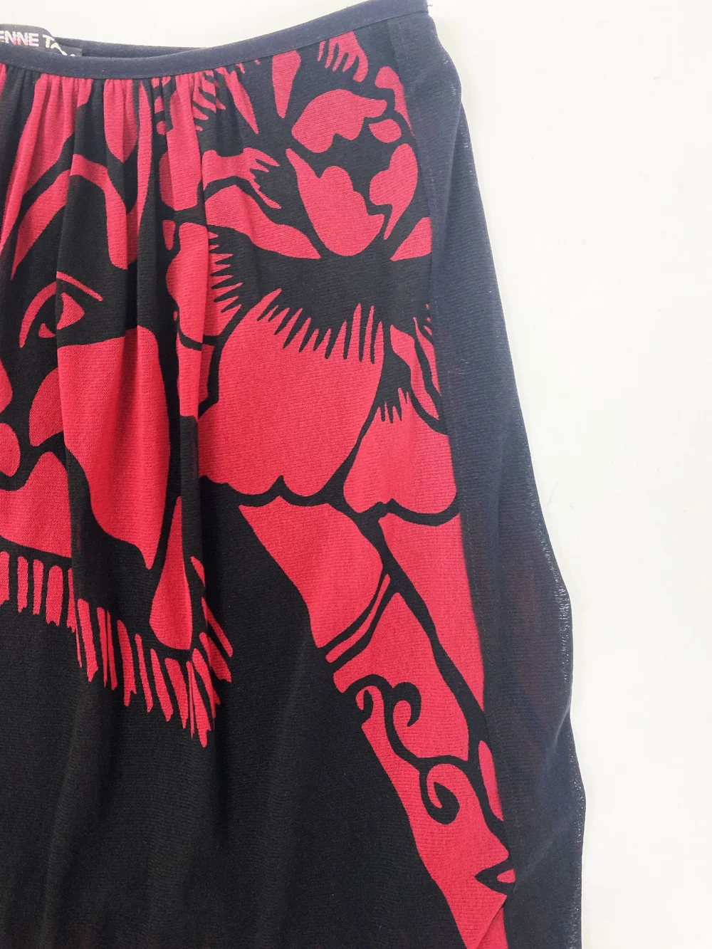 Vivienne Tam 90s mask print mesh skirt — JAMES VELORIA