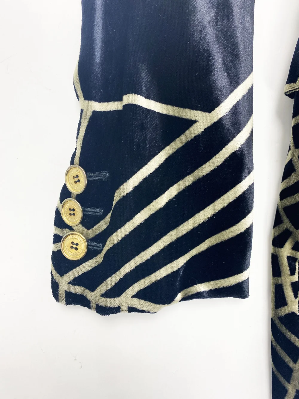 Moschino 90s spider web print velvet blazer — JAMES VELORIA