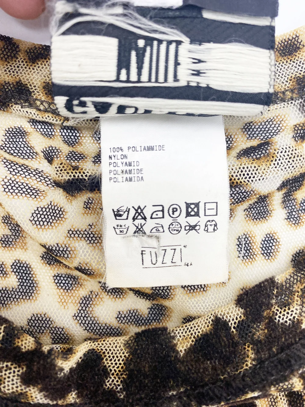 Jean Paul Gaultier flocked leopard print mesh top — JAMES