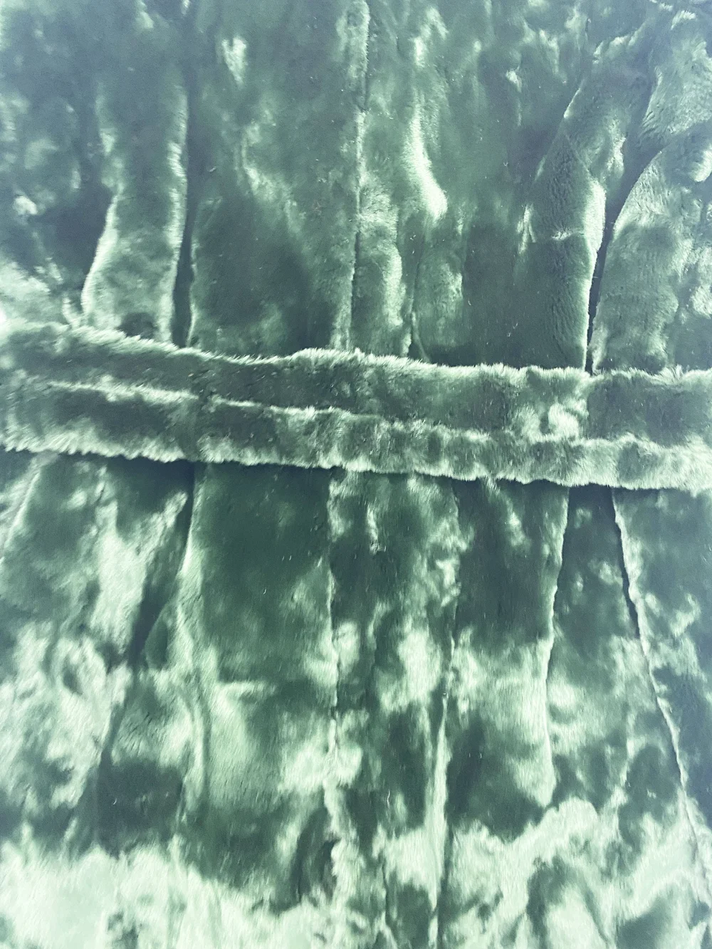 Sonia Rykiel 90s green faux fur coat — JAMES VELORIA