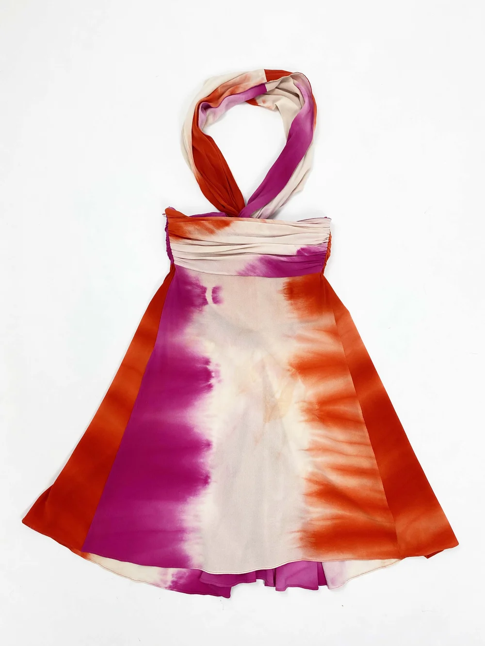 Celine S/S 2003 tie dye halter mini dress  JAMES VELORIA