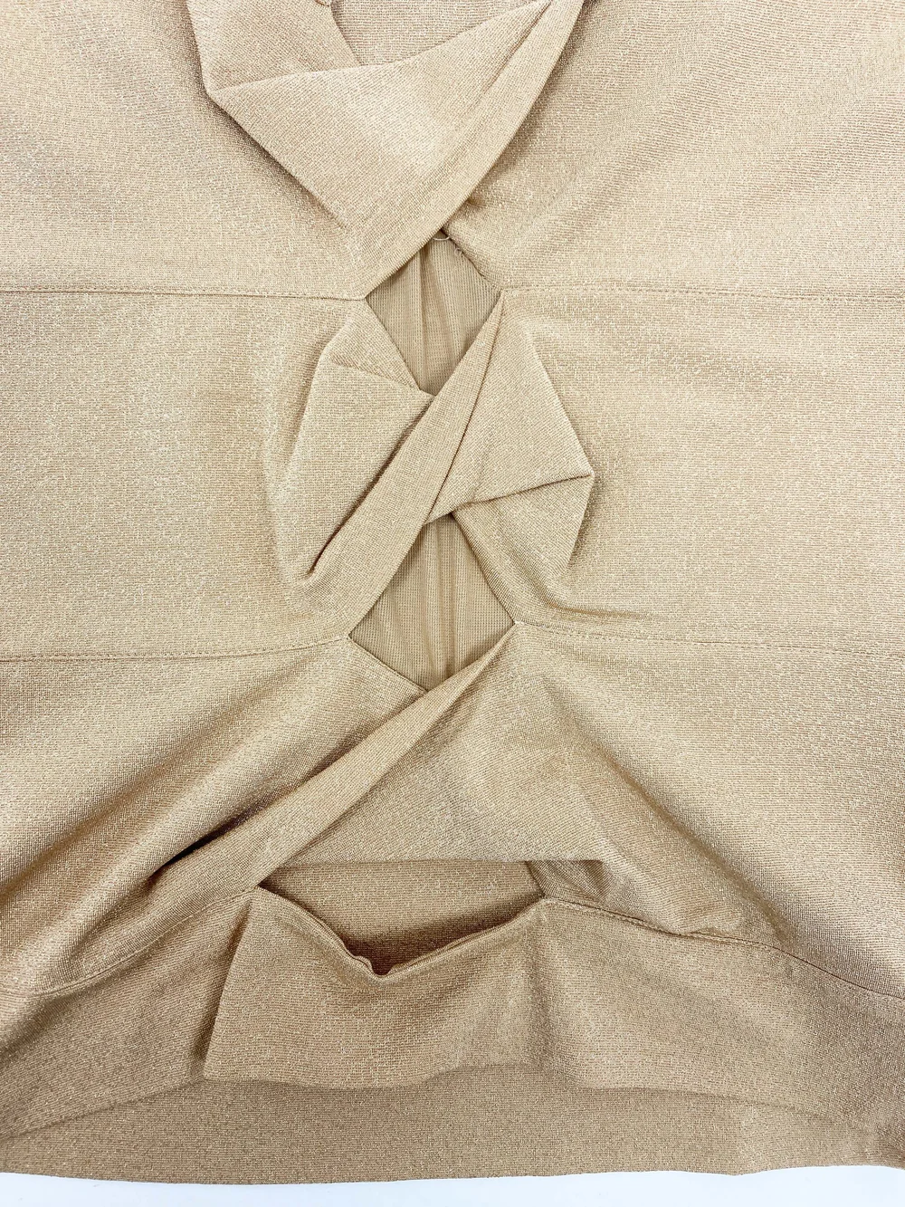 Christian Dior Boutique F/W 2004 gold twist front top — JAMES VELORIA