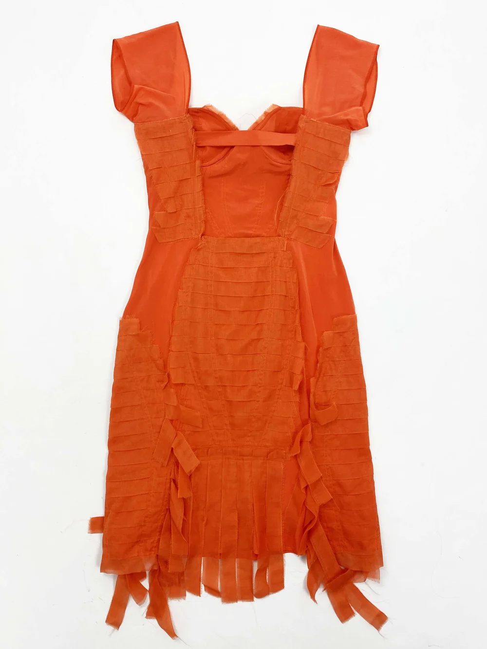 Gucci S/S 2004 orange applique strip dress  JAMES VELORIA