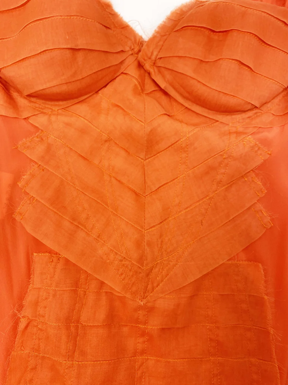 Gucci S/S 2004 orange applique strip dress  JAMES VELORIA