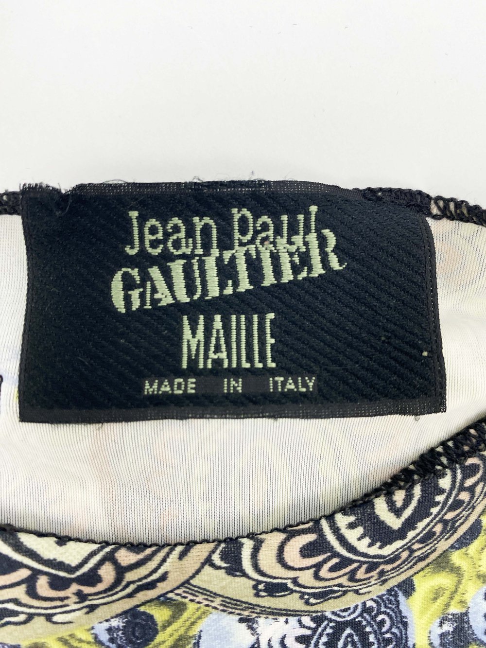 Jean Paul Gaultier F/W 1996 psychedelic print stretch top Jean Paul Gaultier F/W 1996 psychedelic print stretch top