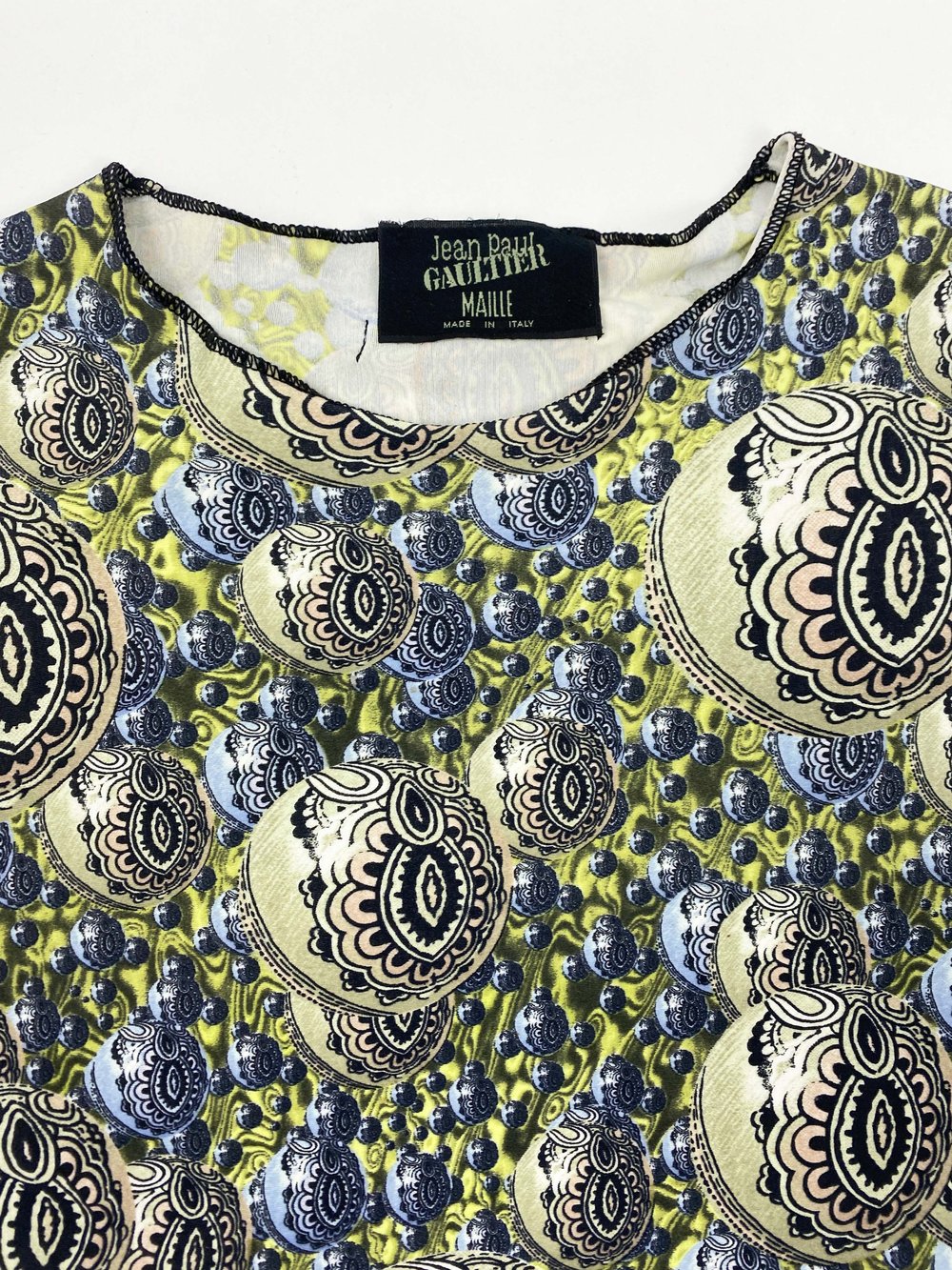 Jean Paul Gaultier F/W 1996 psychedelic print stretch top — JAMES