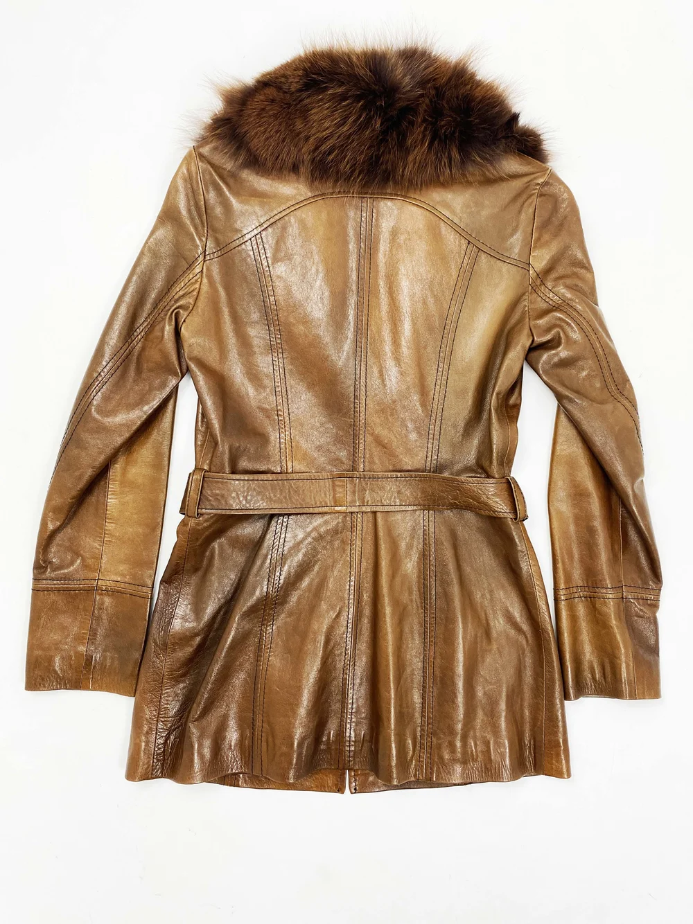 Plein Sud fur collar leather jacket — JAMES VELORIA