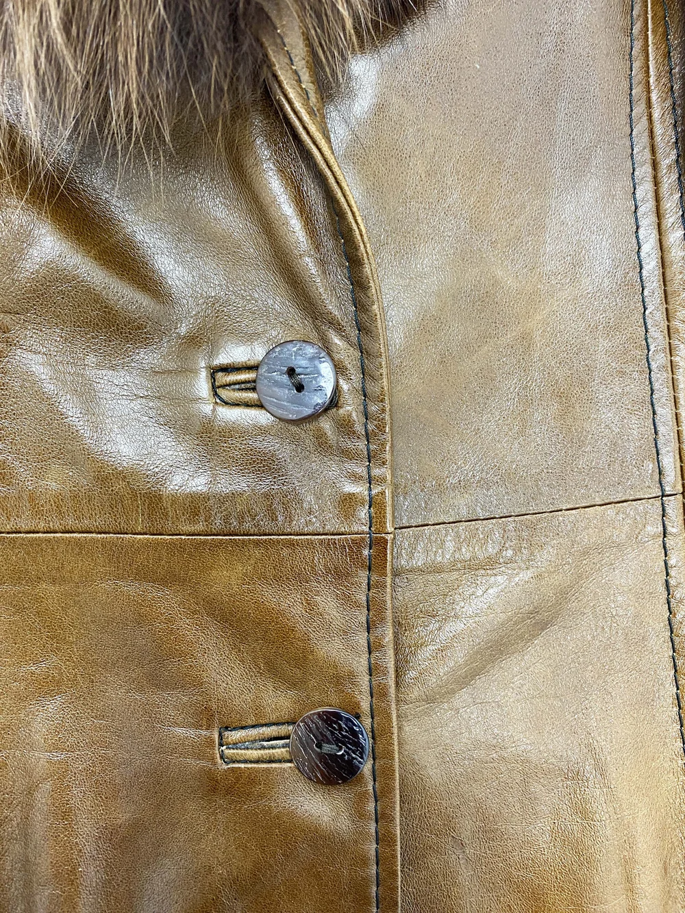 Plein Sud fur collar leather jacket — JAMES VELORIA