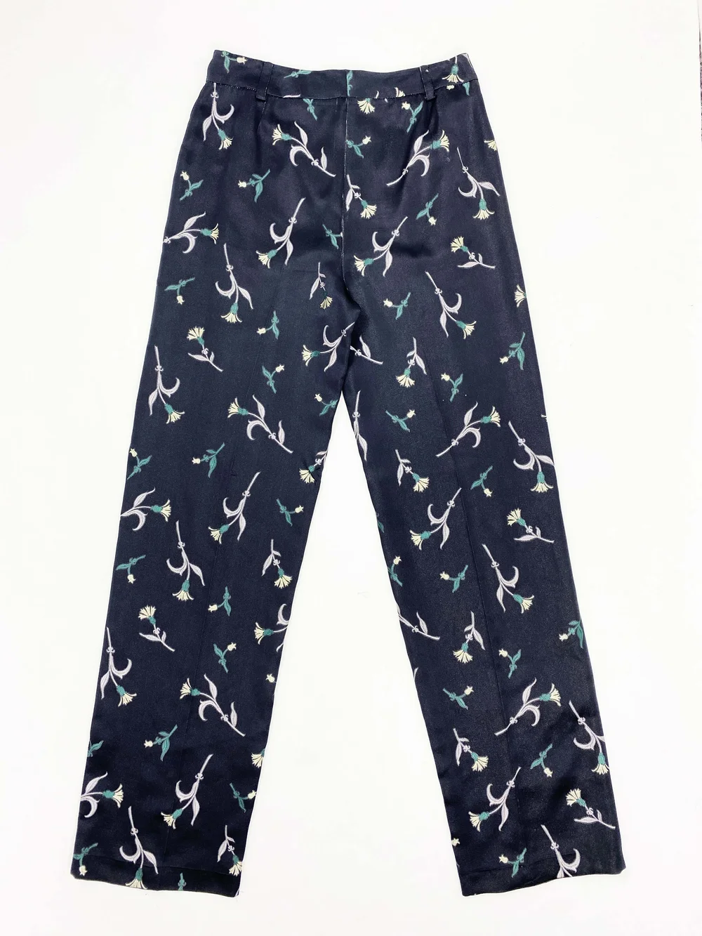 Prada F/W 1997 flower pattern silk pants — JAMES VELORIA