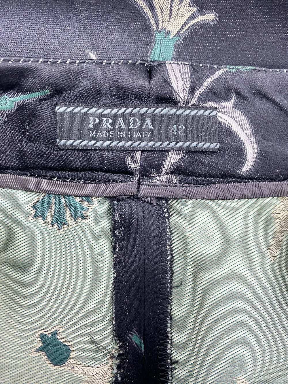 Prada F/W 1997 flower pattern silk pants — JAMES VELORIA