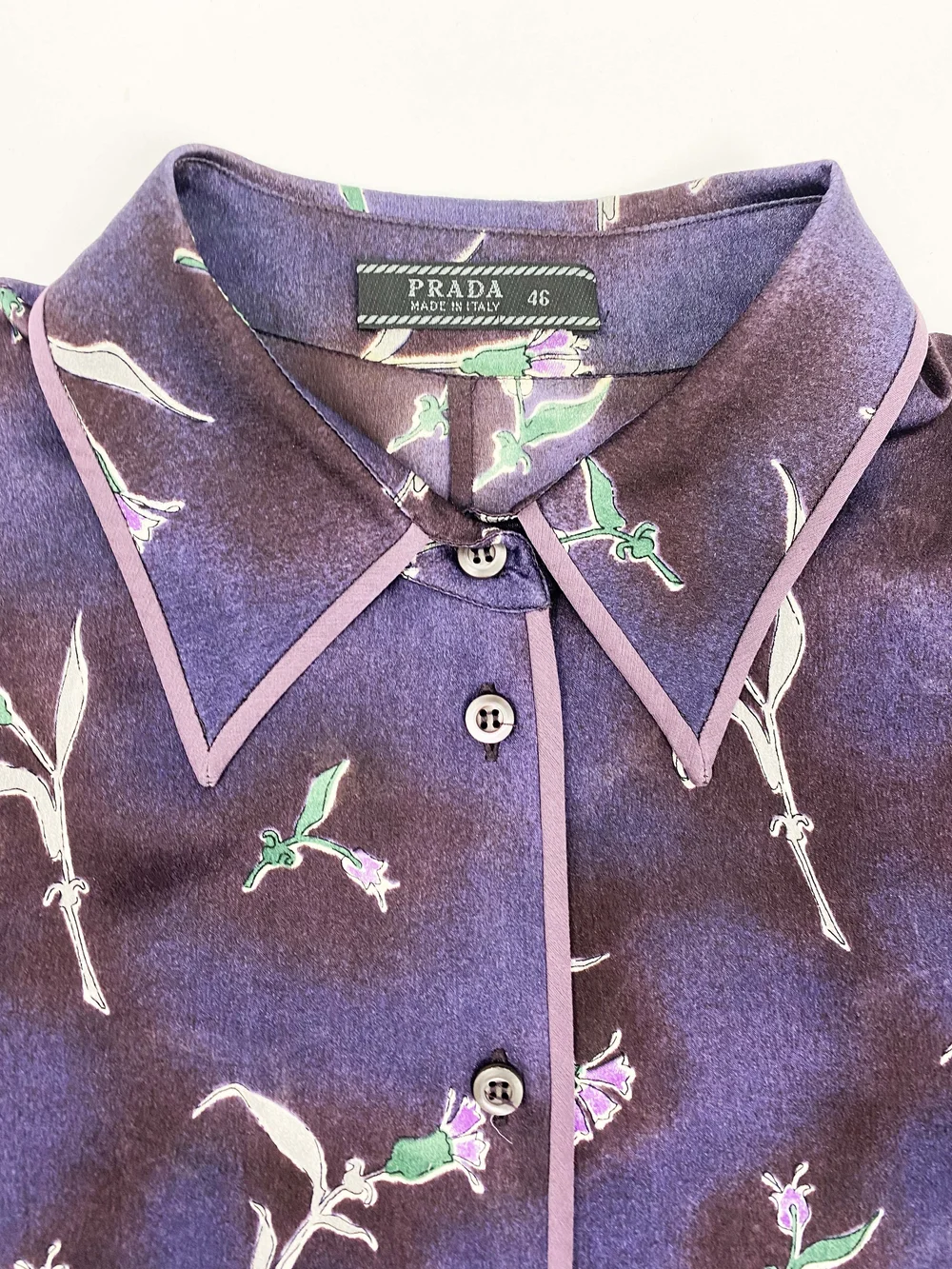 Prada F/W 1997 flower pattern silk shirt — JAMES VELORIA