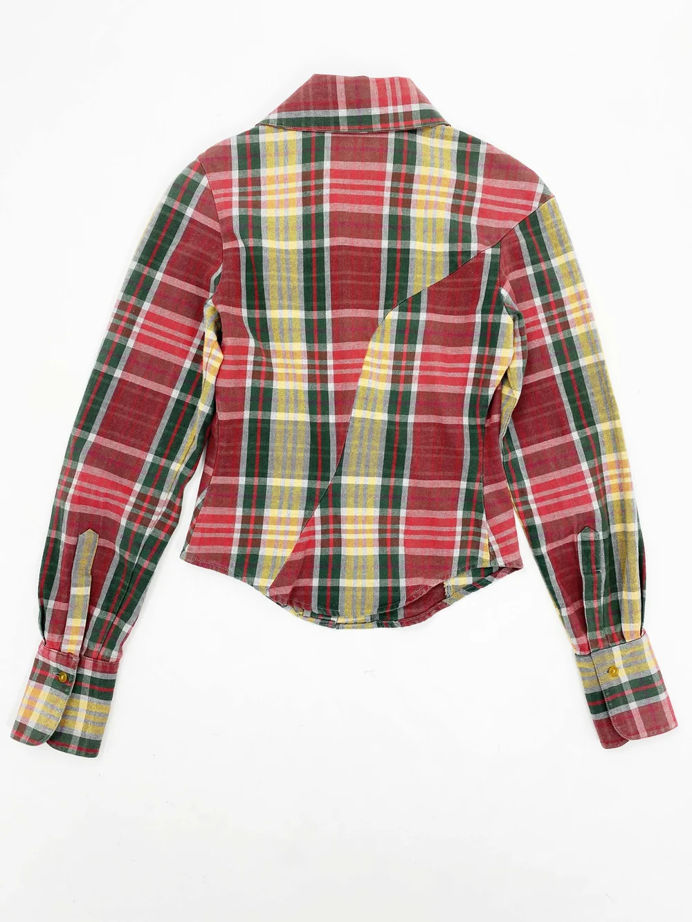 Vivienne Westwood F/W 1999 plaid asymmetrical shirt — JAMES VELORIA