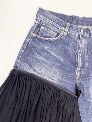 Yohji Yamamoto F/W 2002 deconstructed jeans skirt — JAMES