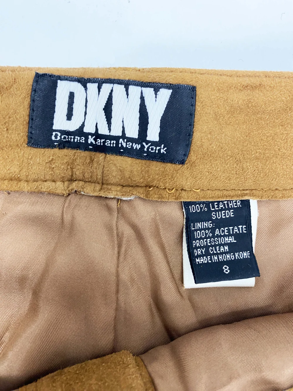 Donna Karan 90s tan suede pants — JAMES VELORIA