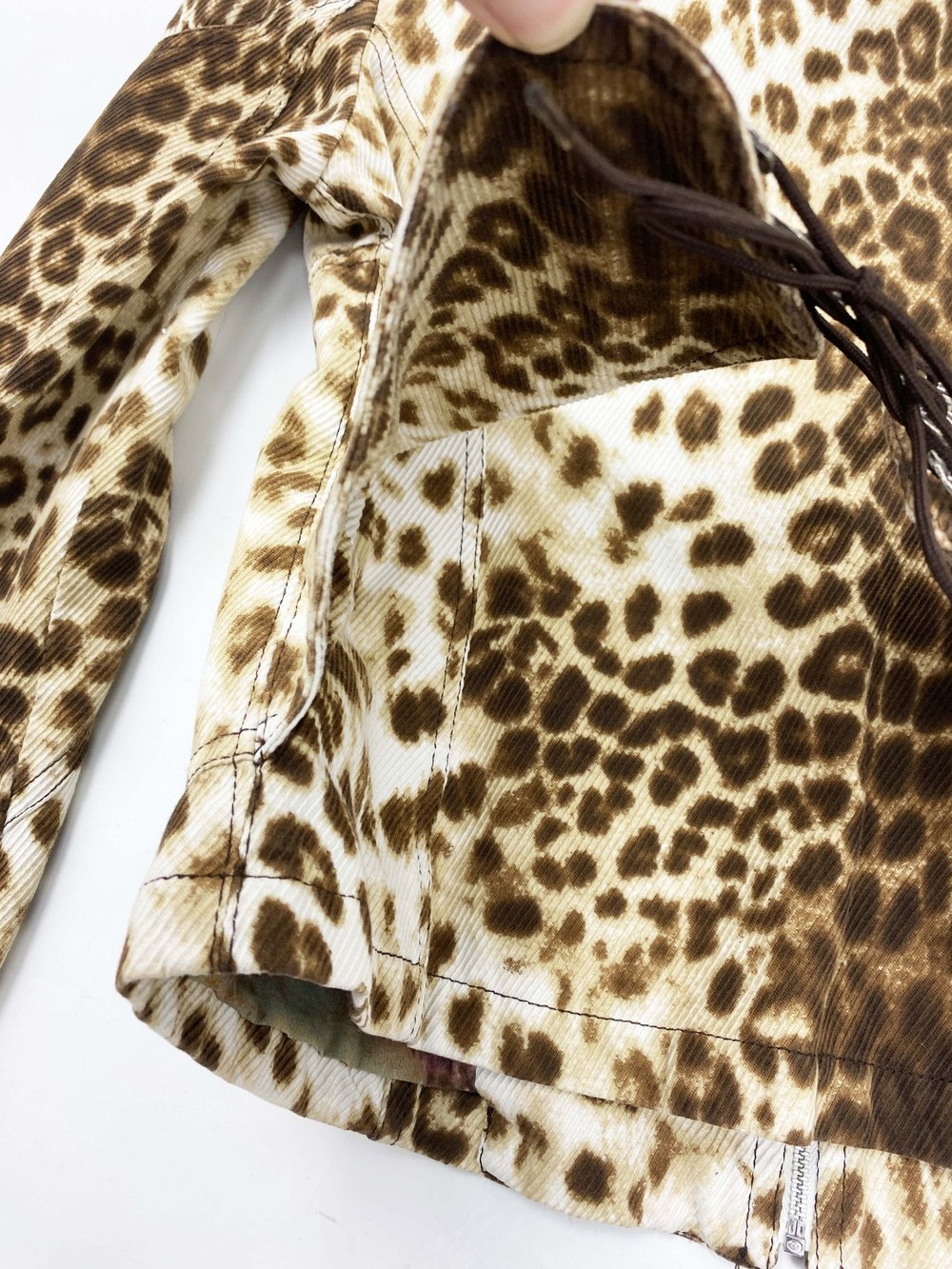 Roberto Cavalli leopard print lace up jacket — JAMES VELORIA
