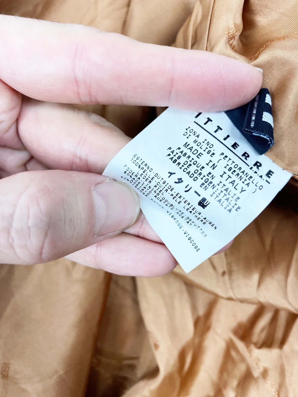 Versace Jeans Couture tan fur coat — JAMES VELORIA